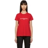 GIVENCHY GIVENCHY RED BLURRED LOGO BABY T-SHIRT