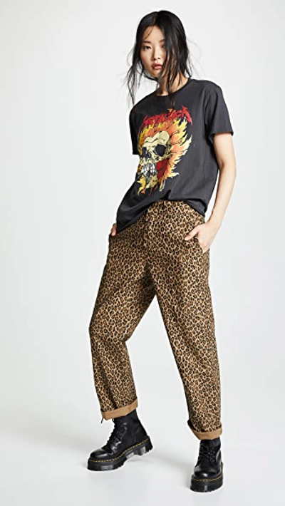 R13 Leopard Print Slouch Trousers