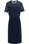 JENNY PACKHAM WOMAN EMBELLISHED TULLE GOWN MIDNIGHT BLUE,GB 9057334113942205