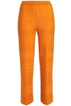 MISSONI WOMAN JACQUARD-KNIT STRAIGHT-LEG trousers BRIGHT ORANGE,GB 7668287965608377