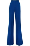 ELIE SAAB ELIE SAAB WOMAN SILK CREPE DE CHINE FLARED trousers BLUE,3074457345619799531