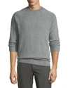 Loro Piana Men's Silverstone Cashmere Raglan Sweater In Gray