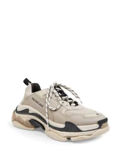 Balenciaga Triple S Sneakers In Ivory Black