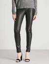 Zadig & Voltaire Womens Noir Pharel Stretch-leather Leggings 6 In Noir