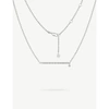 ANNOUSHKA FINE LINE 18CT WHITE-GOLD AND DIAMOND NECKLACE