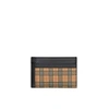 BURBERRY SMALL SCALE CHECK AND LEATHER MONEY CLIP CARD CASE,2952399
