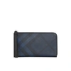 BURBERRY LONDON CHECK AND LEATHER TRAVEL WALLET,2963482