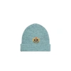BURBERRY EMBROIDERED ARCHIVE LOGO WOOL BLEND BEANIE