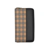 BURBERRY SMALL SCALE CHECK AND LEATHER ZIPAROUND WALLET,2953099