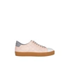 BURBERRY TRI-TONE PERFORATED CHECK LEATHER SNEAKERS