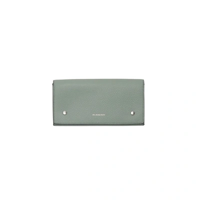 Burberry Two-tone Leather Continental Wallet In Grey