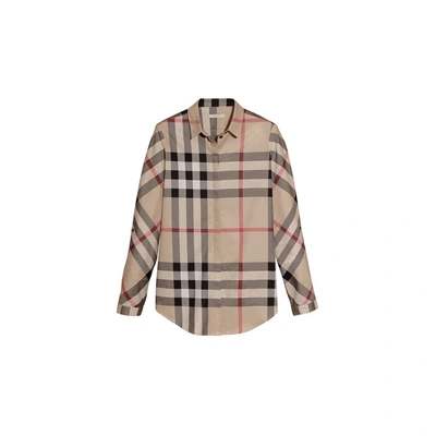 Burberry Stretch-cotton Check Shirt In New Classic Check