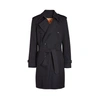 BURBERRY Cotton gabardine trench coat with warmer