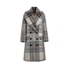 BURBERRY CHECK WOOL OVERSIZED TAILORED COAT