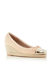 PAUL MAYER WOMEN'S JUST QUILTED ESPADRILLE WEDGE PUMPS,JUST JUTE