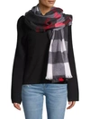 AMICALE Wool & Cashmere Enlarged Plaid Scarf,0400098974037