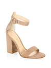 GIANVITO ROSSI Portofino Suede Block Heel Sandals