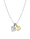 ALEX WOO Silver and Diamond Mini Pendant Necklace,0400096820625