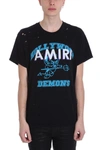 AMIRI AMIRI BLACK COTTON T-SHIRT,10772941