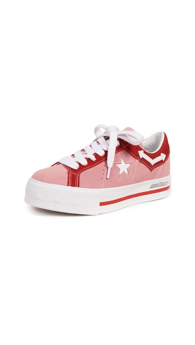 Converse X Mademe One Star Lift Platform Sneakers In Pink,red