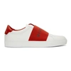 GIVENCHY GIVENCHY WHITE AND RED STRAP URBAN KNOTS SNEAKERS