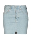 VETEMENTS VETEMENTS X LEVI'S WOMAN DENIM SKIRT BLUE SIZE M COTTON, BOVINE LEATHER,42704313BK 4