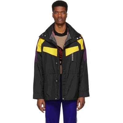 Givenchy Black Long Sailing Windbreaker Coat