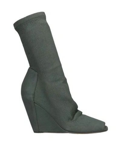 Rick Owens Ankle Boots In Acid Green