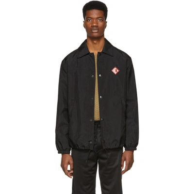 Givenchy Logo Patch Coat In Black