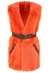 ALBERTA FERRETTI ALBERTA FERRETTI SHEARLING SUEDE VEST