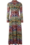 MISSONI MISSONI WOMAN CROCHET-KNIT CARDIGAN MULTICOLOR,3074457345620094214