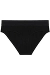 SKIN SKIN WOMAN COTTON-JERSEY MID-RISE BRIEFS BLACK,3074457345619766210