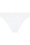 SKIN SKIN WOMAN MESH-TRIMMED STRETCH-COTTON JERSEY LOW-RISE BRIEFS WHITE,3074457345619766215