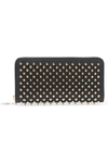 CHRISTIAN LOUBOUTIN PANETTONE SPIKED TEXTURED-LEATHER WALLET