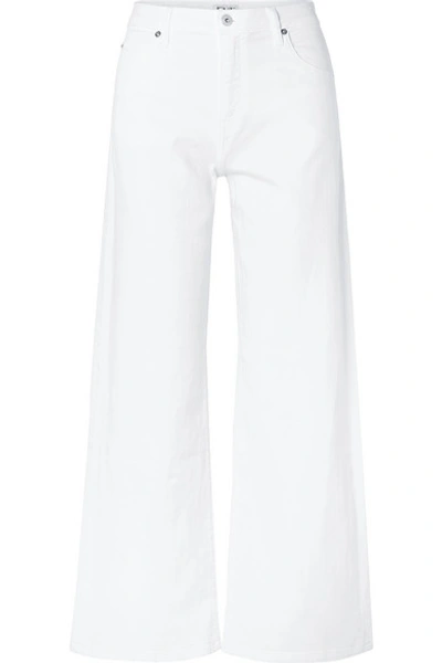 Eve Denim Charlotte High-rise Wide-leg Jeans In White