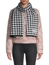MOSCHINO HOUNDSTOOTH KNIT SCARF,0400099253379
