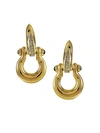 SAKS FIFTH AVENUE 14K Gold Sapphire and Diamond Horseshoe Earrings,0400010101997