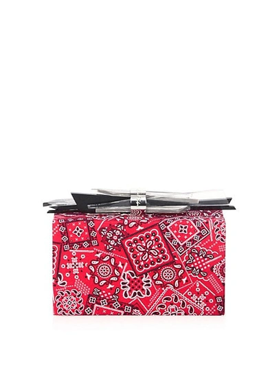 Edie Parker Wolf Paisley Clutch In Red
