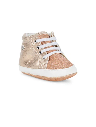 Juicy Couture Baby Girl's Glitter High-top Trainers In Rose Gold