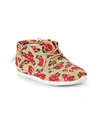 AKID LITTLE GIRL'S & GIRL'S STONE LEOPARD LIPS SUEDE CHUKKA SNEAKERS,0400099103993