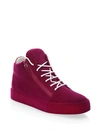 GIUSEPPE ZANOTTI VELVET SPRAY HIGH-TOP SNEAKERS,0400099444300