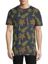 WESC MAXWELL PINEAPPLE ALL OVER PRINT GRAPHIC COTTON T-SHIRT,0400098945875