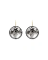 Larkspur & Hawk Olivia Black Rhodium-washed Earrings In Dove Foil In White