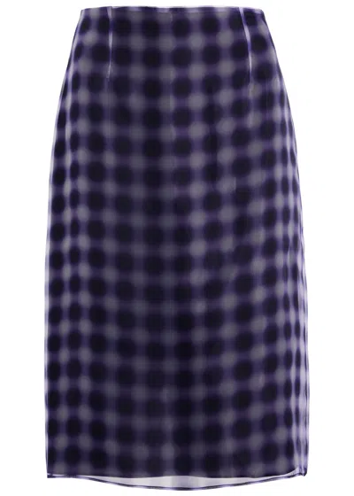 16arlington 16 Arlington Este Printed Chiffon Skirt In Violet
