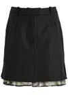 16arlington 16 Arlington Moss Wool Mini Skirt In Black