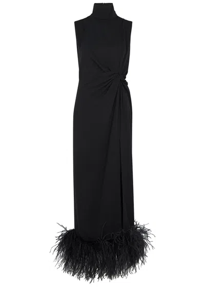 16arlington 16 Arlington Okleya Printed Midi Dress In Black