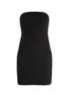 16arlington Blaise Strapless Crepe And Satin Mini Dress In Black