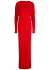 16arlington Vernest Jersey Long Gown In Red