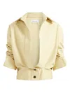16arlington Ada Open-front Cotton Jacket In Yellow