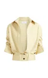 16arlington Ada Open-front Cotton Jacket In Yellow